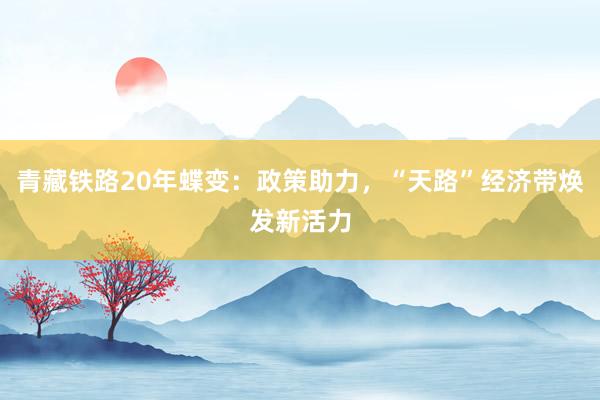 青藏铁路20年蝶变：政策助力，“天路”经济带焕发新活力