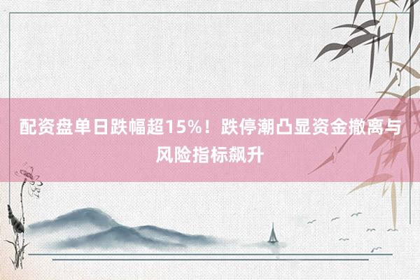 配资盘单日跌幅超15%！跌停潮凸显资金撤离与风险指标飙升