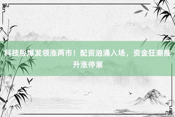 科技股爆发领涨两市！配资汹涌入场，资金狂潮推升涨停潮